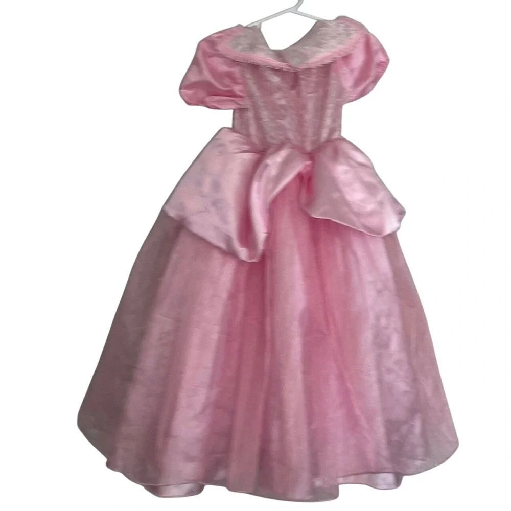 Sun & Moon Pink Princess Dress Toddler Girl 3T Glitter Tulle Ball Gown Rosettes